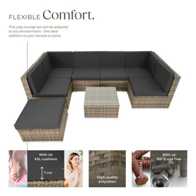 Garden Furniture Venice - set for 6 to 7 people, outdoor sofas, table ...