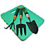 Garden Gardening Hand Rake Spade Shovel Fork And Foam Kneeling Pad 4pc Set