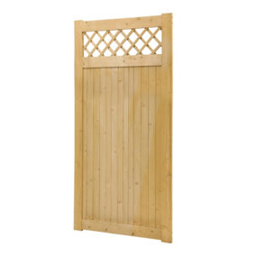 Garden Gate Outdoor Door Wooden Fence Gate with Latch H 180 cm