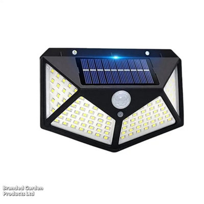 Garden Gear 100 LED Solar Motion Sensor Light: Energy-Efficient, Durable, and Versatile Outdoor Lighting Solution (x1)