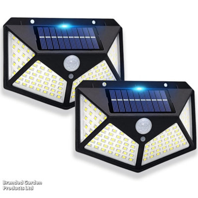Garden Gear 100 LED Solar Motion Sensor Light: Energy-Efficient, Durable, and Versatile Outdoor Lighting Solution (x2)