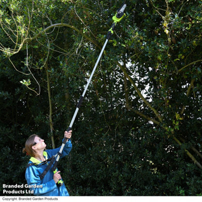 Garden Gear 12V 2-in-1 Telescopic Chainsaw Cordless Mini Pole Saw 2 x 2.0Ah Lithium-Ion Batteries, Fast Charger