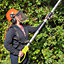 Garden Gear Cordless Telescopic Pole Chainsaw 20V Lithium-ion Battery & Charger, Adjustable Head & Extendable 3m Reach - 3.8kg