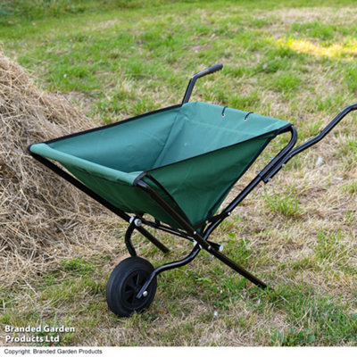 Garden Gear Folding Wheelbarrow 30kg Capacity, Puncture-Proof Tyre, Durable Steel Frame & Weatherproof Lining