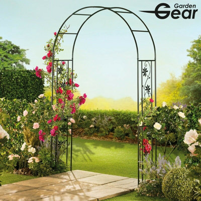 Garden Gear Garden Arch Flowers 2.2M DIY at B&Q