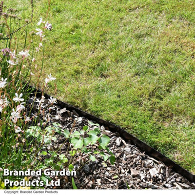Garden Gear Heavy Duty Metal Border Edging 1m Easy Installation Rustproof Landscaping Flowerbed Pathway (Black) Set of 4