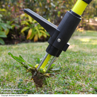 Désherbeur Manuel à Long Manche – Outil Jardinage Stand-up Uproot Weed Root Remover Élimine Racines Profondes
