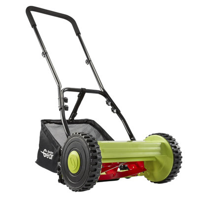 Garden Gear Manual Lawnmower Hand Push Mower Grass Cutter with Rear ...