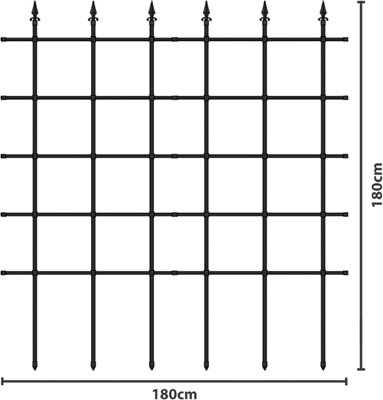 Garden Gear Metal Rose Trellis Plant Support Frame W90 x H180cm x 2