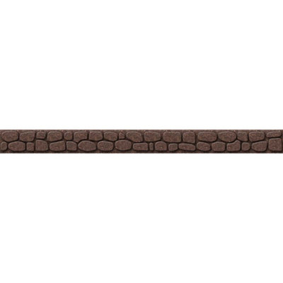 Garden Gear Outdoor Border Edging Eco Friendly EZ Curve Rockwall Effect Design Recycled Rubber Tyre for Lawn & Patio 2 x 120cm