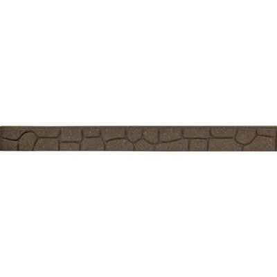 Garden Gear Recycled Rubber Garden Border EZ Edging Eco Friendly Stone Effect Recycled Tyre for Lawn & Patio (12 x 120cm)