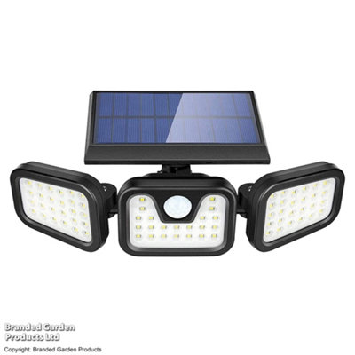 Garden Gear Solar-Powered Motion Sensor Security Light 74 LEDs, Remote ...
