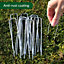 Garden Ground Pegs Metal U Pins (6 inch 15cm) Galvanised Steel Weed Fabric Staples for Securing (50 Pack)