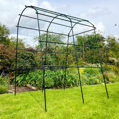 Garden Grow Tunnel Trellis Support for Climbing Plants 180x230cm - Rose Flower Arch - Fruit Cage Frame for Beans Tomato Melon Vine