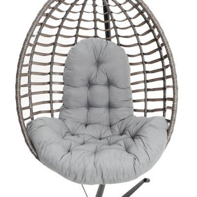 Garden Hammock Seat Pad Dark Grey Thicken Swing Chair Hanging Egg Chair  Cushion for Indoor Outdoor W 95 cm x H 75 cm