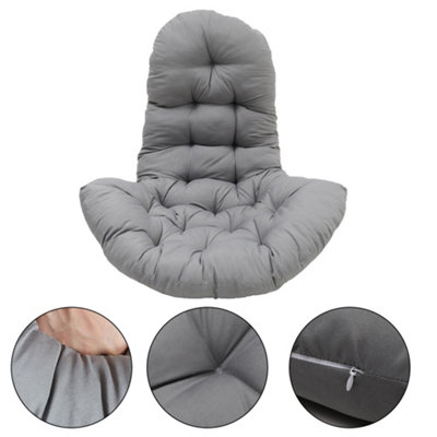 Garden Hammock Seat Pad Dark Grey Thicken Swing Chair Hanging Egg Chair Cushion for Indoor Outdoor