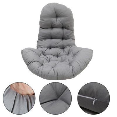 Garden Hammock Seat Pad Dark Grey Thicken Swing Chair Hanging Egg Chair  Cushion for Indoor Outdoor W 95 cm x H 75 cm