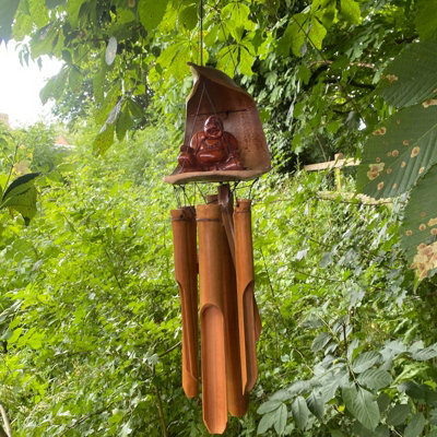 Bloepum 4X Sublimation Wind Spinner Blanks Outdoor Decor, Windchimes With 4 Thickened Aluminum Tubes For Mom Grandma Women