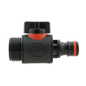 Garden Hose ALL Connectors Fittings Universal Standard Hozelock Compatible Black 3/4" BSPM to Quick Valve
