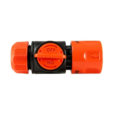 Garden Hose ALL Connectors Fittings Universal Standard Hozelock Compatible Black Valved Hose Connector