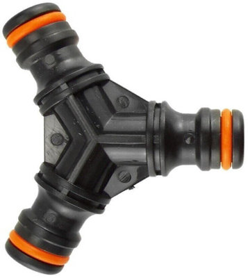 Garden Hose ALL Connectors Fittings Universal Standard Hozelock Compatible Black3 way - Male