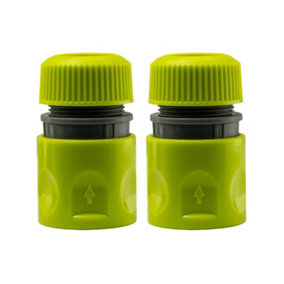 Garden Hose  Connectors Fittings Universal Standard Hozelock Compatible Lime Male + 2 x Female Connector