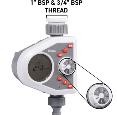 Garden Hose Connectors Fittings Universal Standard Hozelock Compatible White 1 Way Timer