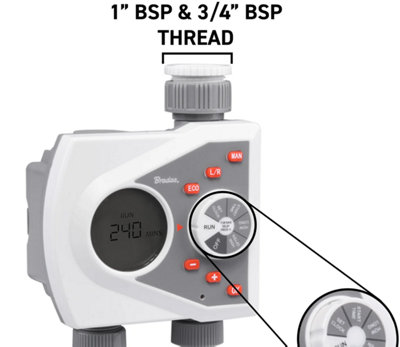 Garden Hose Connectors Fittings Universal Standard Hozelock Compatible White 2 Way Timer