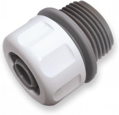 Garden Hose Connectors Fittings Universal Standard Hozelock Compatible White Hose mender 1/2" with 3/4BSPM