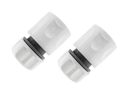 Garden Hose Connectors Fittings Universal Standard Hozelock Compatible White Male + 2 x Female Connector