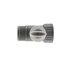 Garden Hose Connectors Fittings Universal Standard Hozelock Compatible White Valve - 3/4 BSPM to 3/4BSPF