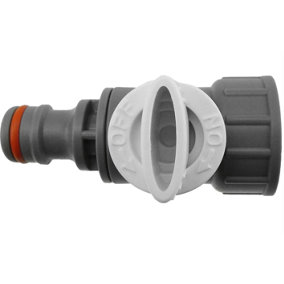 Garden Hose Connectors Fittings Universal Standard Hozelock Compatible White Valve - Quick to 3/4BSPF