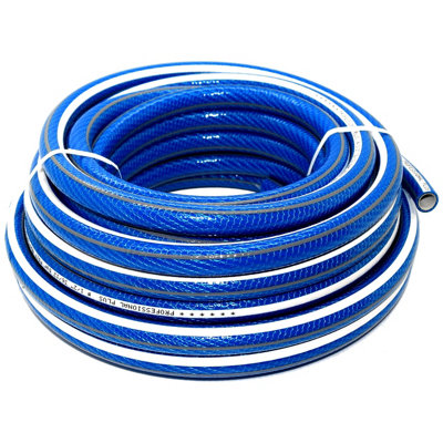 Garden Hose Pipe, 30 m / 98 ft Long, Premium Non-Kinking Reinforced 6 Layer Non-Toxic 1/2" Watering Irrigation Hosepipe (Blue)