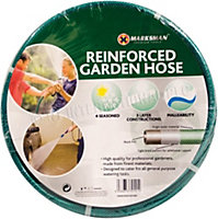 Garden Hose Pipe Reel Reinforced Tough Outdoor Water Hosepipe Green Quality New 30m