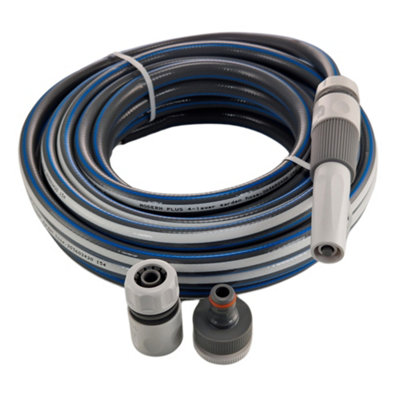 Garden Hose Set, 4-Layer Flexible Hose - Complete 4-Pc Kit, Adjustable ...