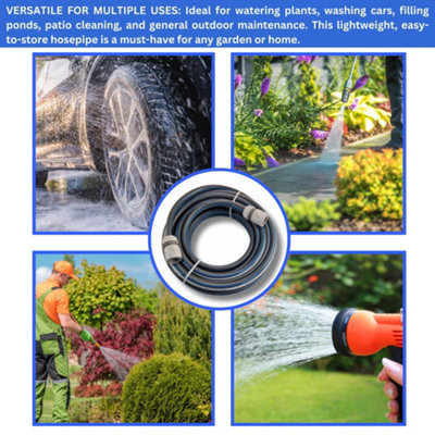 Garden Hose Set 4-Layer Flexible Hose Pipe with 2 Universal Hose ...