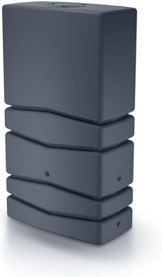 Garden Large Rectangular Plastic Water Butt Set Inc Connection kit 350 Litres Anthracite