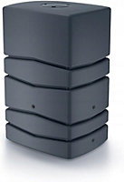 Garden Large Rectangular Plastic Water Butt Set Inc Connection kit  (450 Litres, Anthracite)