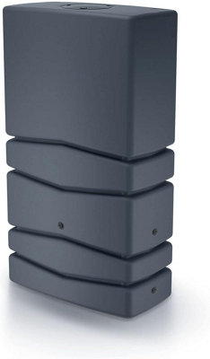Garden Large Rectangular Plastic Water Butt Set Inc Connection kit (650 ...