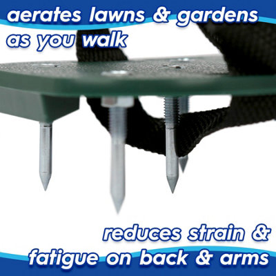 Garden Lawn Aerator Shoes with Hook & Loop Straps