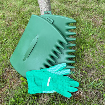 Garden Leaf Grabber Scoops & Gloves Set - 3