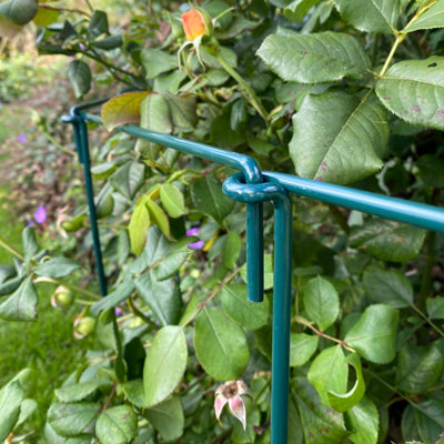 Garden Linked Metal Plant Support for Herbaceous Plants 70cm x 30cm ...
