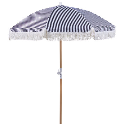 Garden Market Parasol 1.5 m Black and White MONDELLO