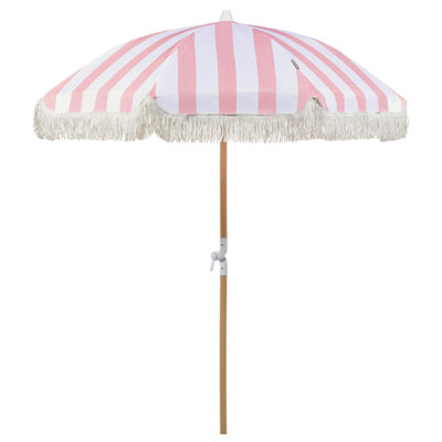 Garden Market Parasol 1.5 m Pink and White MONDELLO