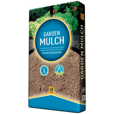 Garden Mulch 2 Bags (120 Litres) Decorative Soil Conditioner With Improved Water Retention