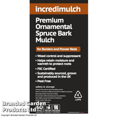 Garden Mulch - Incredimulch 60 Litre x 2 Bags - Supresses Weeds - Water Retention - Eco Friendly Mix