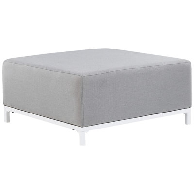 Garden Ottoman Light Grey with White ROVIGO