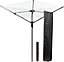 Garden Outdoor 4 Arm Rotary Clothes Dryer with Ground Spike and Woven Cover