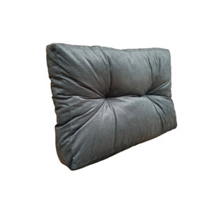 Garden Outdoor Cushion Bench Pad Pallet Corner Sofa Infill Black Velvet Tufted