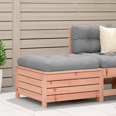 Garden Outdoor Footstool with Cushion Solid Wood Douglas